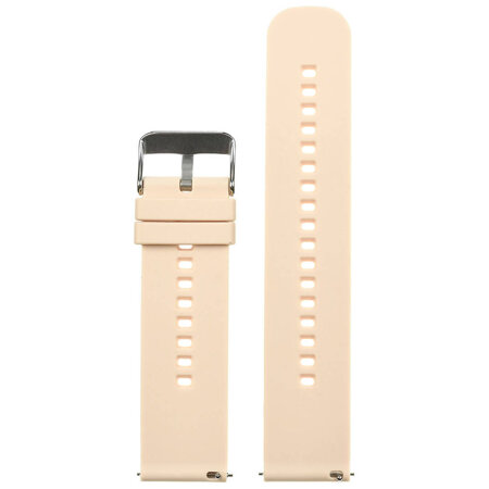 U27 rubber watch strap - cream/silver - 22mm