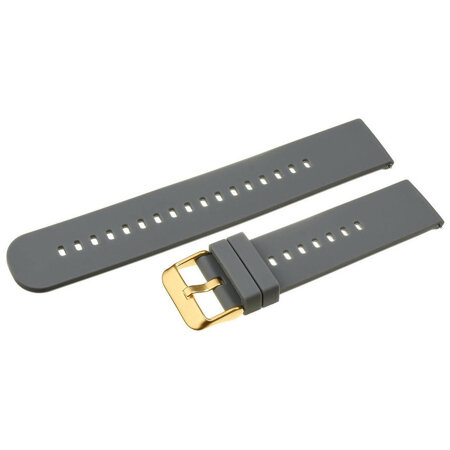 U27 rubber watch strap - dark gray/gold - 18mm