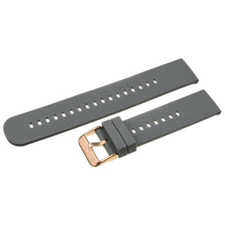 U27 rubber watch strap - dark gray/rosegold - 22mm