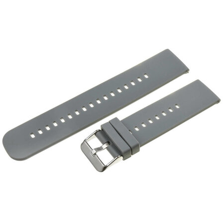 U27 rubber watch strap - dark gray/silver - 20mm