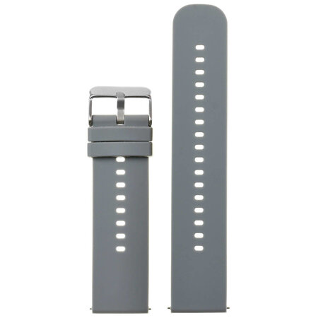 U27 rubber watch strap - dark gray/silver - 22mm