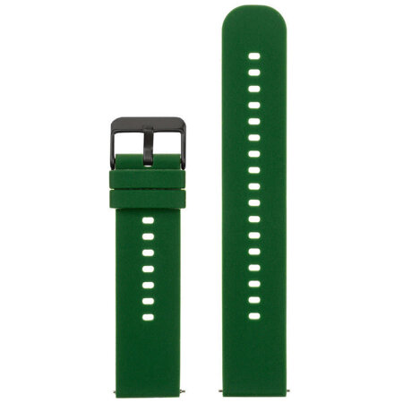 U27 rubber watch strap - dark green/black - 20mm