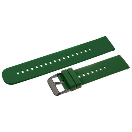 U27 rubber watch strap - dark green/black - 22mm