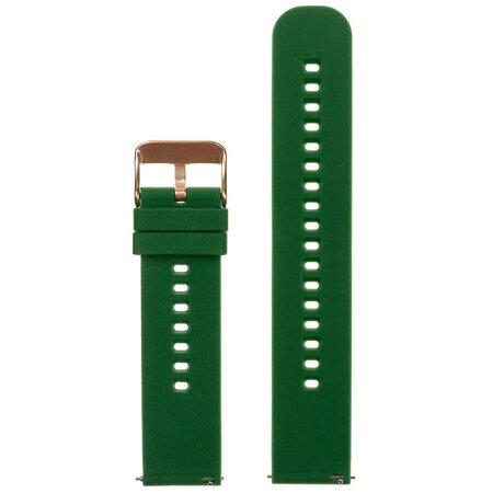 U27 rubber watch strap - dark green/rosegold - 18mm