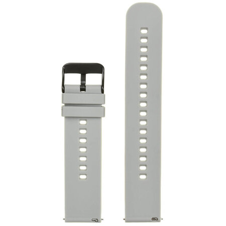 U27 rubber watch strap - light gray/black - 18mm