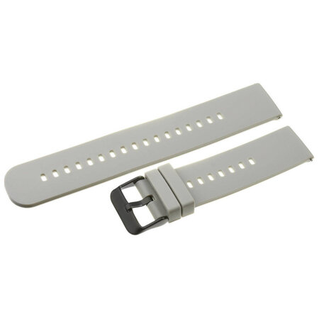 U27 rubber watch strap - light gray/black - 18mm