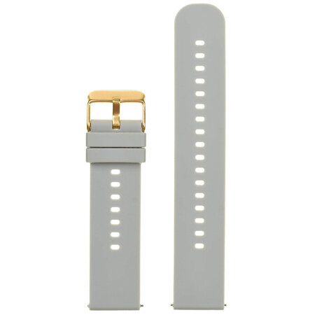 U27 rubber watch strap - light gray/gold - 18mm