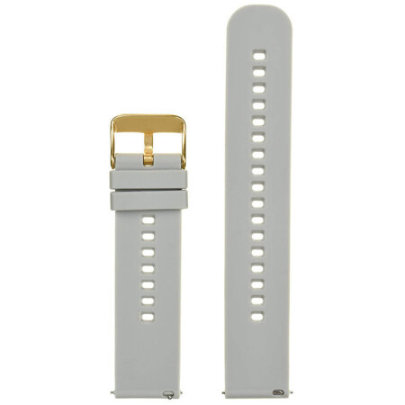 U27 rubber watch strap - light gray/gold - 18mm