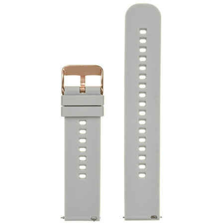 U27 rubber watch strap - light gray/rosegold - 18mm