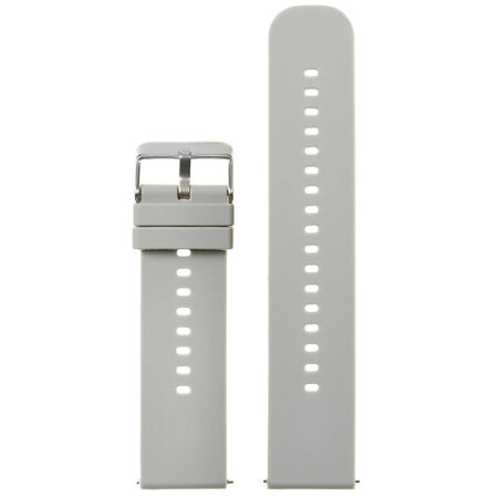 U27 rubber watch strap - light gray/silver - 18mm