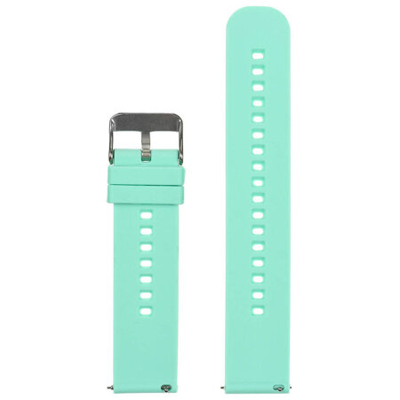 U27 rubber watch strap - mint/silver - 20mm