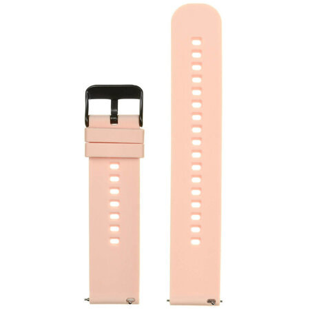 U27 rubber watch strap - pink/black - 22mm