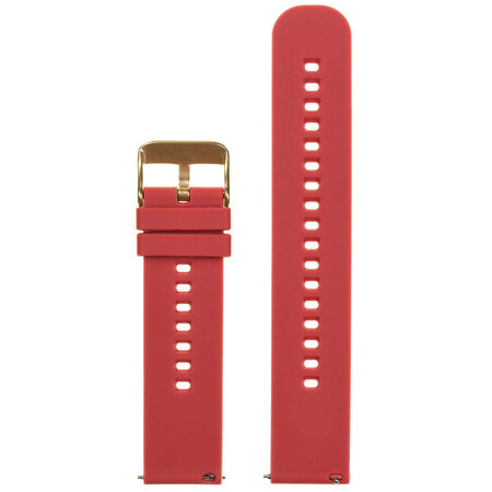 U27 rubber watch strap - red/gold - 20mm