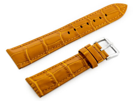 W06 leather watch strap - light brown - 20mm