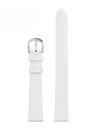 W36L leather watch strap - white - 16mm