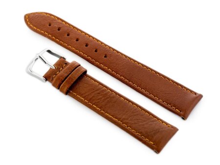 W44L brown leather watch strap - 24mm