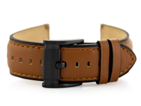 W56 leather watch strap - light brown - 22mm