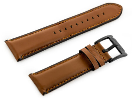 W56 leather watch strap - light brown - 22mm