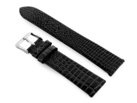 W57 leather watch strap - black - 18mm