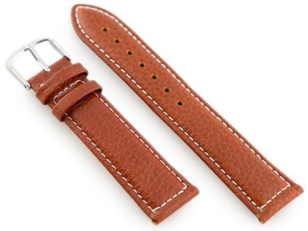 W71 leather watch strap - brown - 22mm