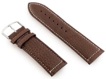 W71 leather watch strap - dark brown - 26mm