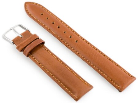 W83 leather watch strap - brown - 22mm