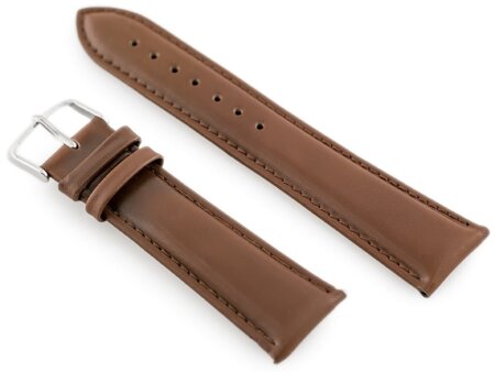 W83 leather watch strap - dark brown - 24mm