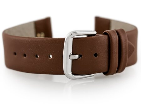 W86 leather watch strap - dark brown - 22mm