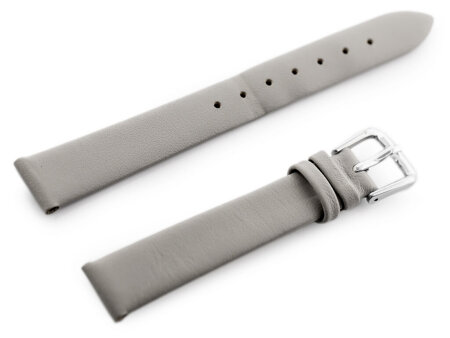 W86 leather watch strap - gray - 14mm