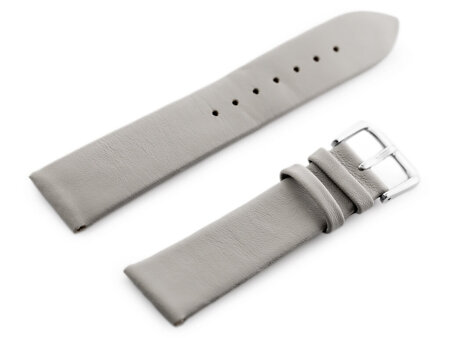 W86 leather watch strap - gray - 22mm