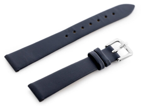 W86 leather watch strap - navy blue - 16mm