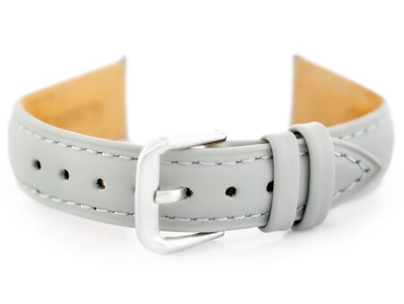 W94 leather watch strap - gray - 14mm