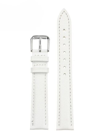 W95 leather watch strap - white - 10mm