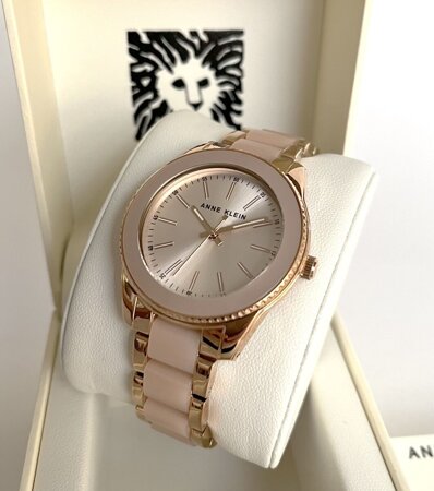 WOMEN'S WATCH Anne Klein Pink-Tone AK-3214LPRG + BOX