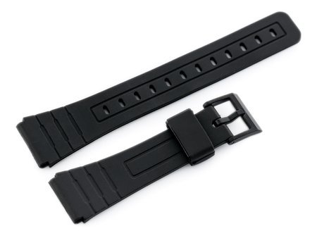 Watch rubber strap - model 3 black - 18mm