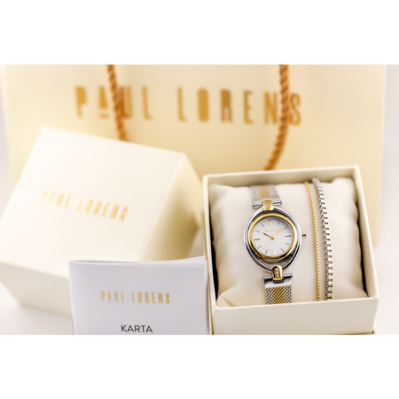 PAUL LORENS WOMEN'S PRESENT SET - Watch + bracelet - (zg555e)