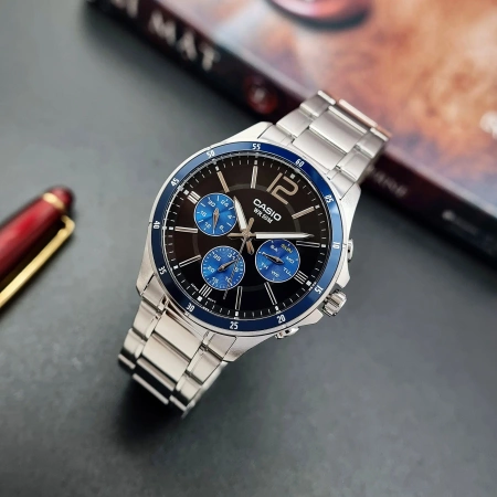 CASIO MEN'S WATCH MTP-1374D-2AV (zd063c) + BOX