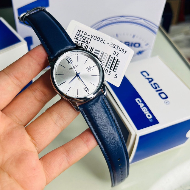 CASIO MALE WATCH MTP-V002L-2B3 + BOX (zd224b)