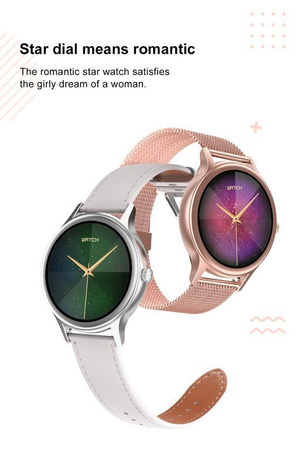 SMARTWATCH DAMSKI PACIFIC 18-2 - BRANSOLETA + PASEK: Rosegold / Biały (sy015b)