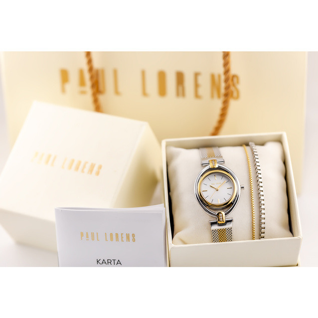 PAUL LORENS WOMEN'S PRESENT SET - Watch + bracelet - (zg555e)