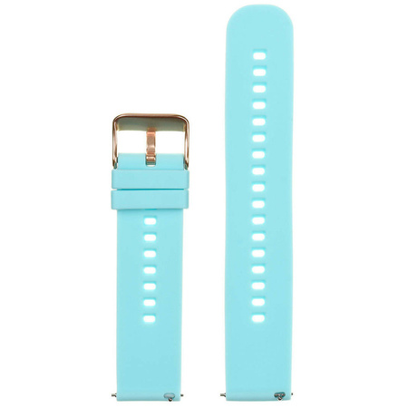 U27 rubber watch strap - blue/rosegold - 22mm