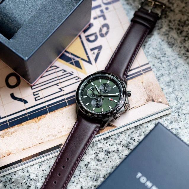 TOMMY HILFIGER MEN'S WATCH 1792017 Miles (zf113b) + BOX