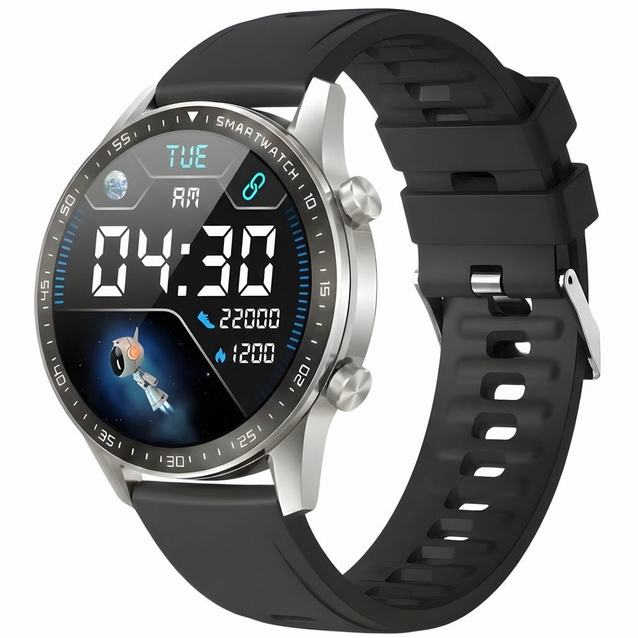 SMARTWATCH MĘSKI GRAVITY GT10-7 - AMOLED, DODATKOWY PASEK (sg046g)