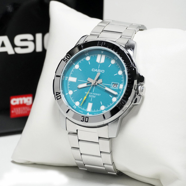 CASIO MEN'S WATCH MTP-VD01D-3E2 (zd185h) + BOX