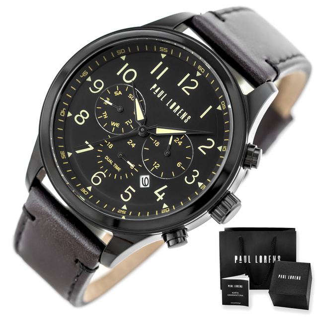 ZEGAREK MĘSKI PAUL LORENS -PL20011A-1B3-2  (zg378e) + BOX