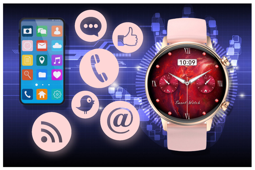 WOMEN'S SMARTWATCH Rubicon RNCF09 - SPORTS MODES, SNOW MONITOR (sr054a)