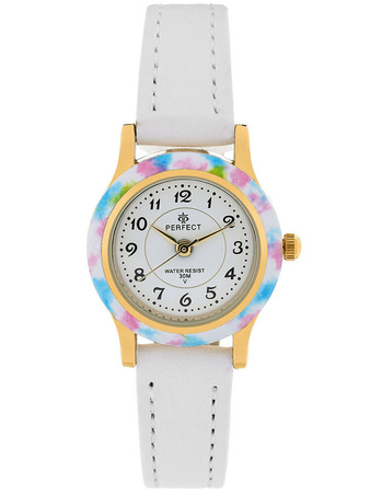 PERFECT CHILDREN'S COMMUNION WATCH LP195-06 - white/gold + BOX