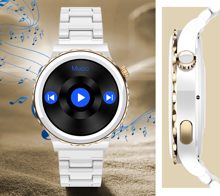 SMARTWATCH FOR WOMEN Rubicon RNCE92 - CONNECTIONS, CERAMIC (sr038c)