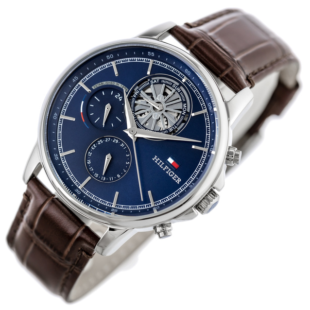 TOMMY HILFIGER MEN'S WATCH 1710629 Steward Open Heart + BOX