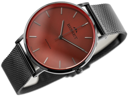 ZEGAREK DAMSKI BISSET BSBF33 (zb579o) - SZAFIROWE SZKŁO